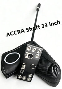 Putter lame noir à couple nul – version 33 pouces avec son couvre-putter noir