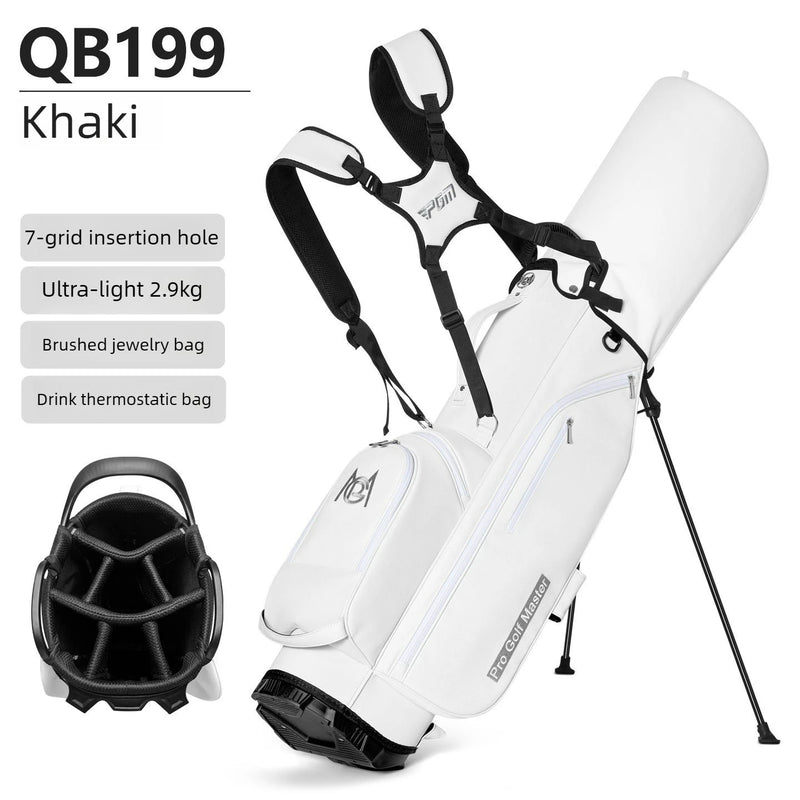 Sac de golf trépied femme – coloris blanc avec le haut à 7 compartiments en détail