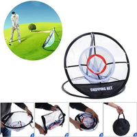 Filet de chipping golf rond de 51 cm à anneaux, pop-up pliable