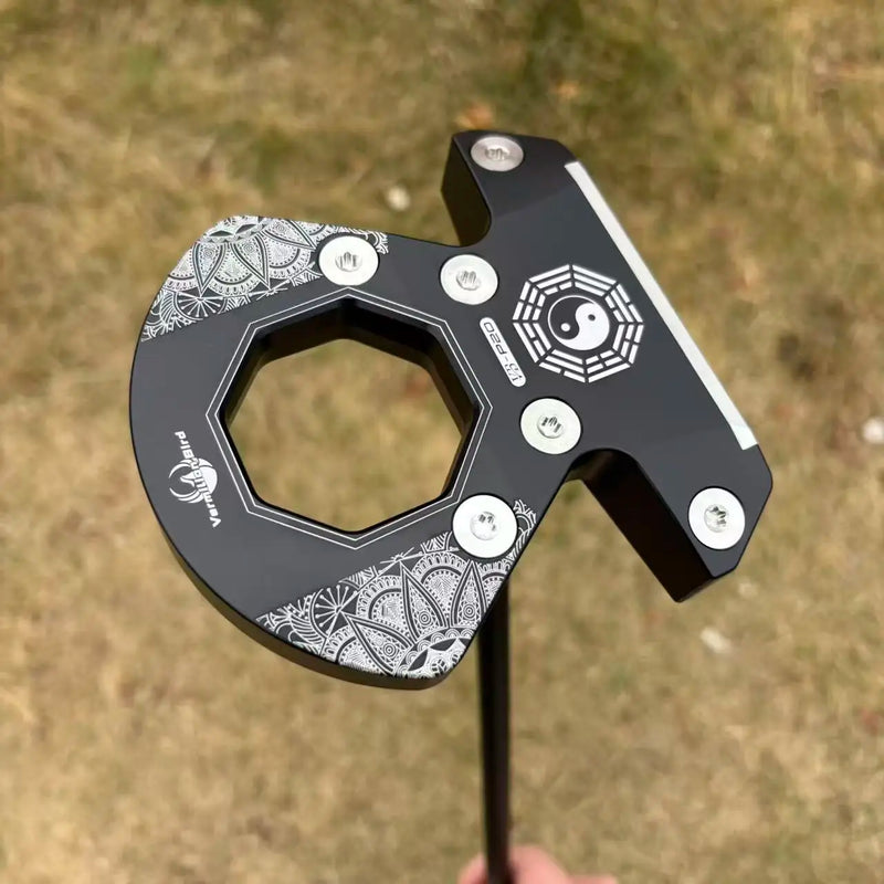 Putter maillet noir CNC – autre vue de dessus de la tête noire