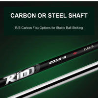 Fer 7 golf homme – manche carbone ou acier, flex Regular et Stiff