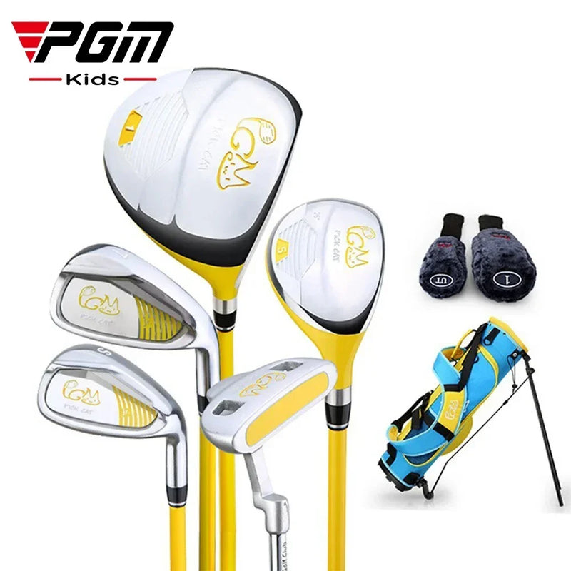 Set de golf enfant 5 clubs – coloris jaune avec sac bleu et jaune