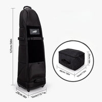 Housse de voyage golf à face souple – dimensions de la housse : 127 cm de haut, base 32 × 25 cm, volume replié 46 × 33 × 25 cm