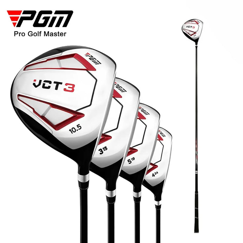 Clubs de golf homme droitier – driver, bois 3, bois 5 et hybride de la gamme du plus grand au plus petit