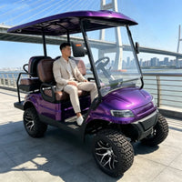 Voiturette de golf électrique – vue de trois quarts avant en situation de conduite