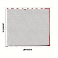 Filet de golf 3 × 3 m – bordure rouge, dimensions de 3 m sur 3 m