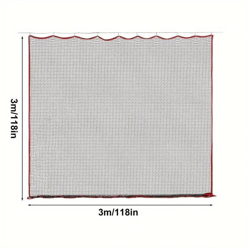 Filet de golf 3 × 3 m – bordure rouge, dimensions de 3 m sur 3 m