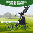 Chariot de golf pliable 4 roues cadre aluminium avec frein à pied
