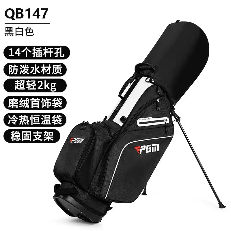 Sac de golf trépied 14 compartiments – version noir et blanc