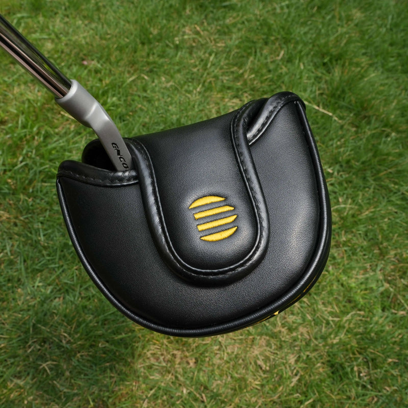 Putter maillet fraisé CNC – couvre-putter noir à bandes jaunes