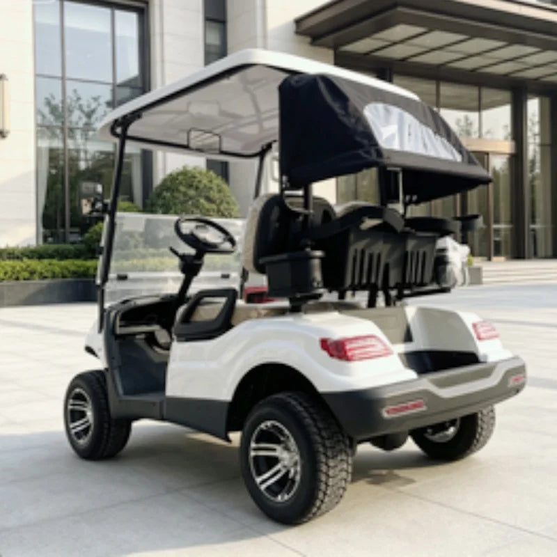 Voiturette de golf électrique tout-terrain 2, 4 ou 6 places pour parcs et domaines