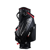 Sac de golf chariot à capot – modèle noir à panneau brillant, vue de face