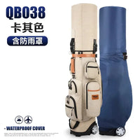 Sac de golf tour à roulettes – coloris beige avec sa housse de pluie