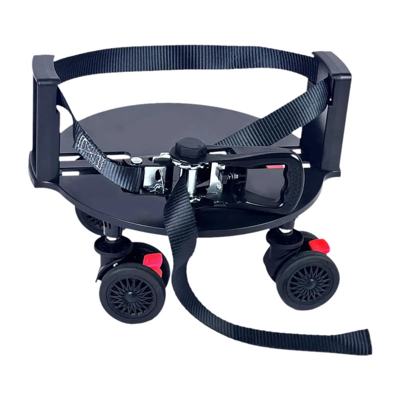 Base à roulettes pour sac de golf – version noire vue en perspective