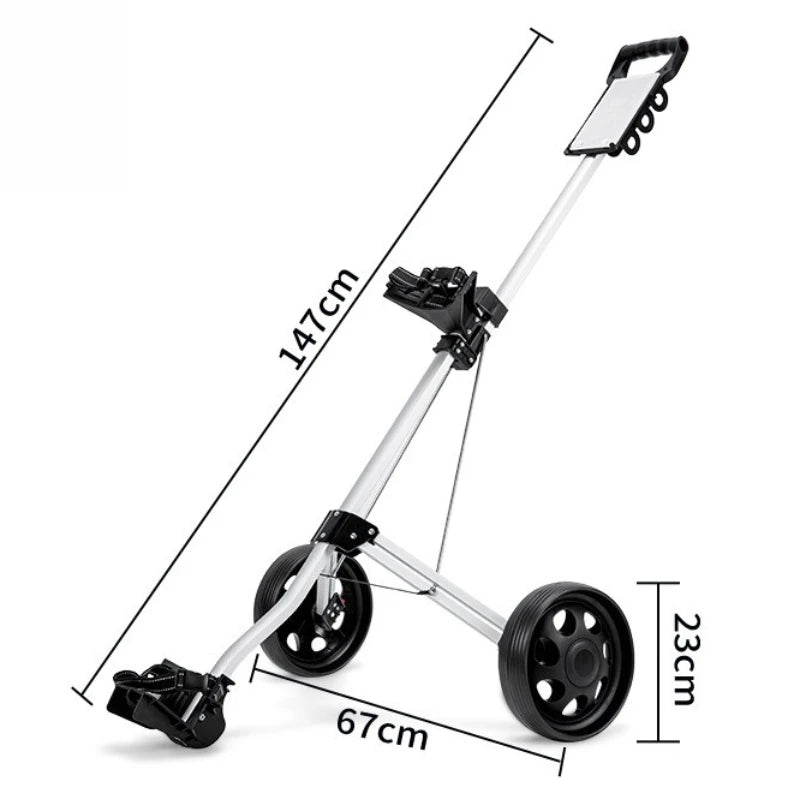 Chariot de golf 2 roues aluminium – schéma des dimensions du chariot