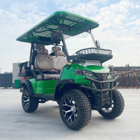Buggy de golf électrique tout-terrain vert 2, 4 ou 6 places panier avant et pare-chocs