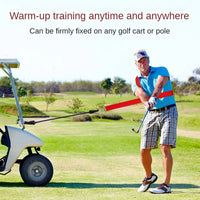 Corde élastique swing golf – fixée à une voiturette de golf pour l'échauffement