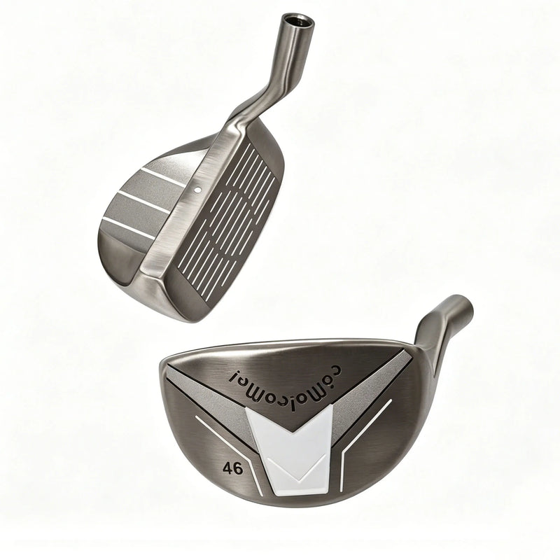 Chipper golf 35 pouces – tête de loft 46°, face et dos