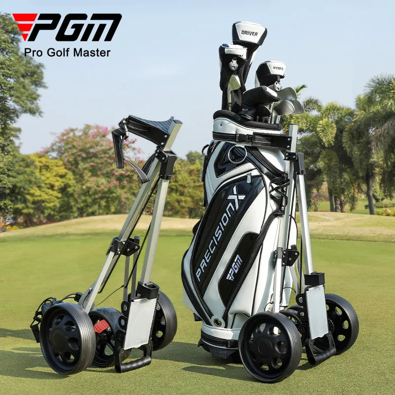 Chariot de golf manuel pliable en aluminium à 3 ou 4 roues