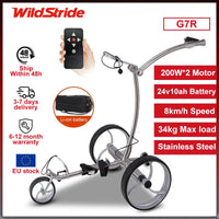 Chariot golf électrique télécommandé à double moteur 200 W et frein électrique