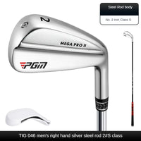 Fer de golf à l'unité argent – fer n° 2, manche acier, flex Stiff