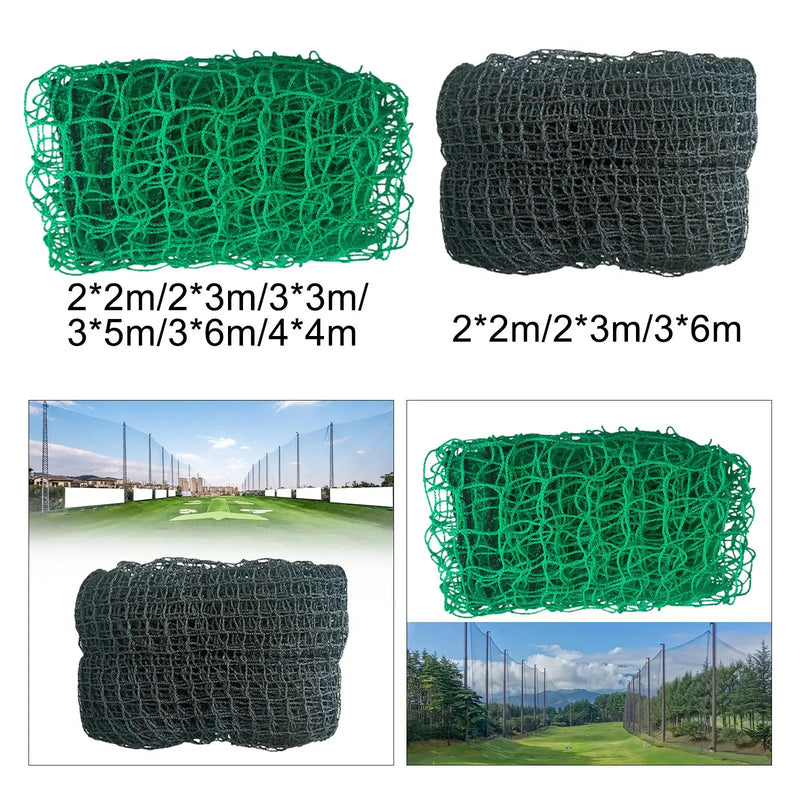 Filet de protection golf – coloris vert et noir avec les dimensions