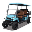 Voiturette de golf électrique 6 places 48 V moteur AC 5 kW turquoise
