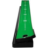 Tapis de putting intérieur 3 m – tapis en velours cristal vu de dessus avec repères de distance