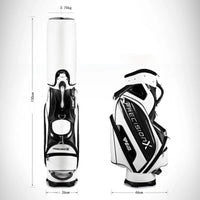 Sac de golf tour en cuir PU étanche – dimensions du sac : 130 cm de haut, 26 cm de diamètre et 46 cm de longueur, poids 3,75 kg