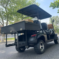 Voiturette de golf électrique 2, 4 ou 6 places – vue arrière avec coffre de chargement