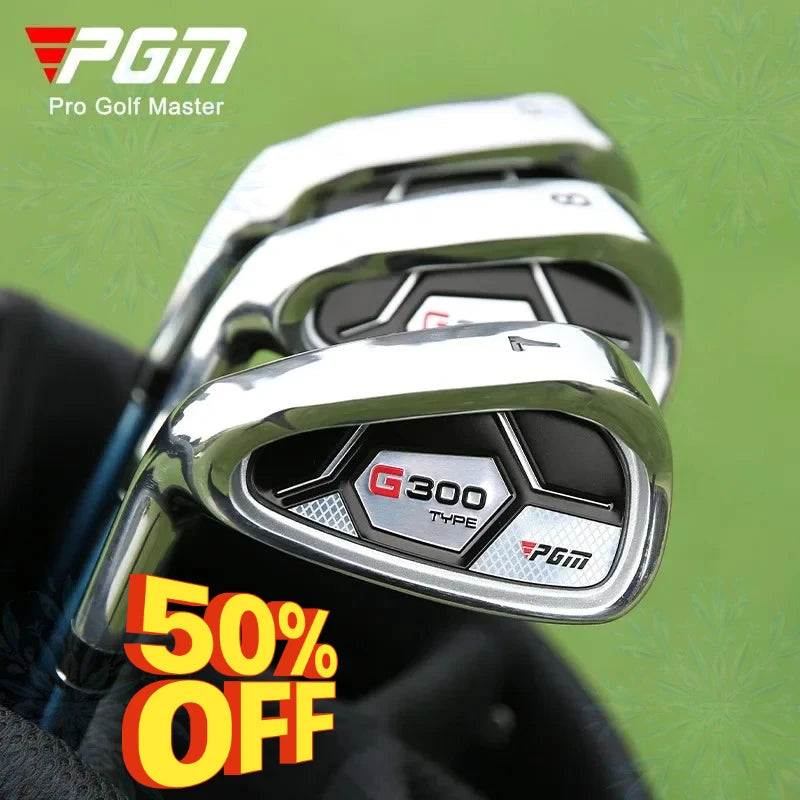 Fer 7 golf homme droitier dos creux, manche bleu foncé carbone ou acier