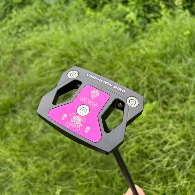 Putter maillet à insert coloré – version à insert rose vue de dessus