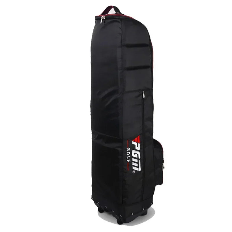 Housse de voyage golf à roulettes – vue en perspective avec poche avant et roulettes
