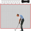 Filet de protection golf 3 x 3 m, maille 2,5 cm, corde et mousquetons