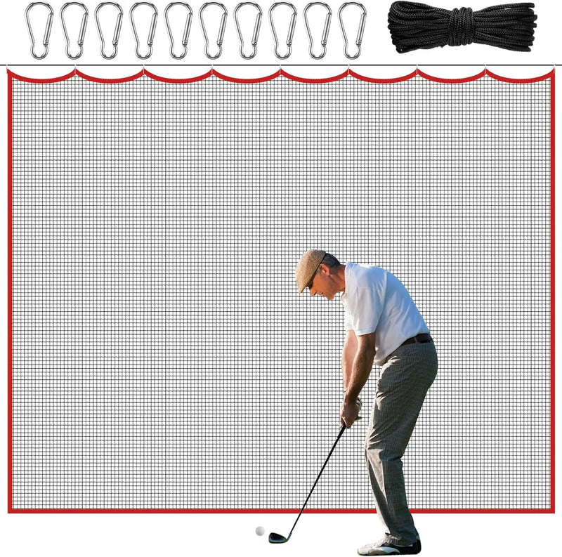 Filet de protection golf 3 x 3 m, maille 2,5 cm, corde et mousquetons