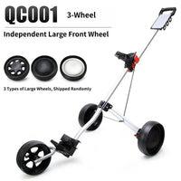Chariot de golf manuel pliable en aluminium – version 3 roues avec grande roue avant