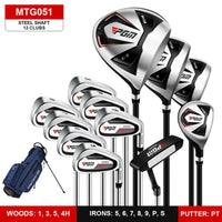 Set de golf complet homme – 12 clubs droitier à shaft acier avec sac