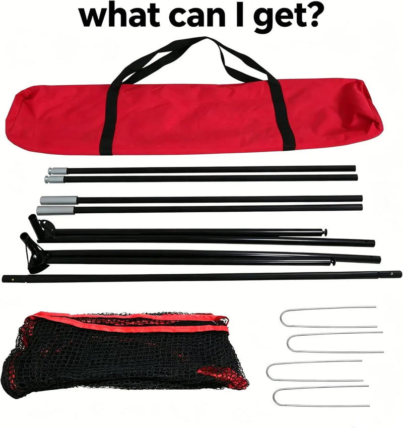 Filet de golf sur cadre – contenu : sac, tiges, filet et piquets