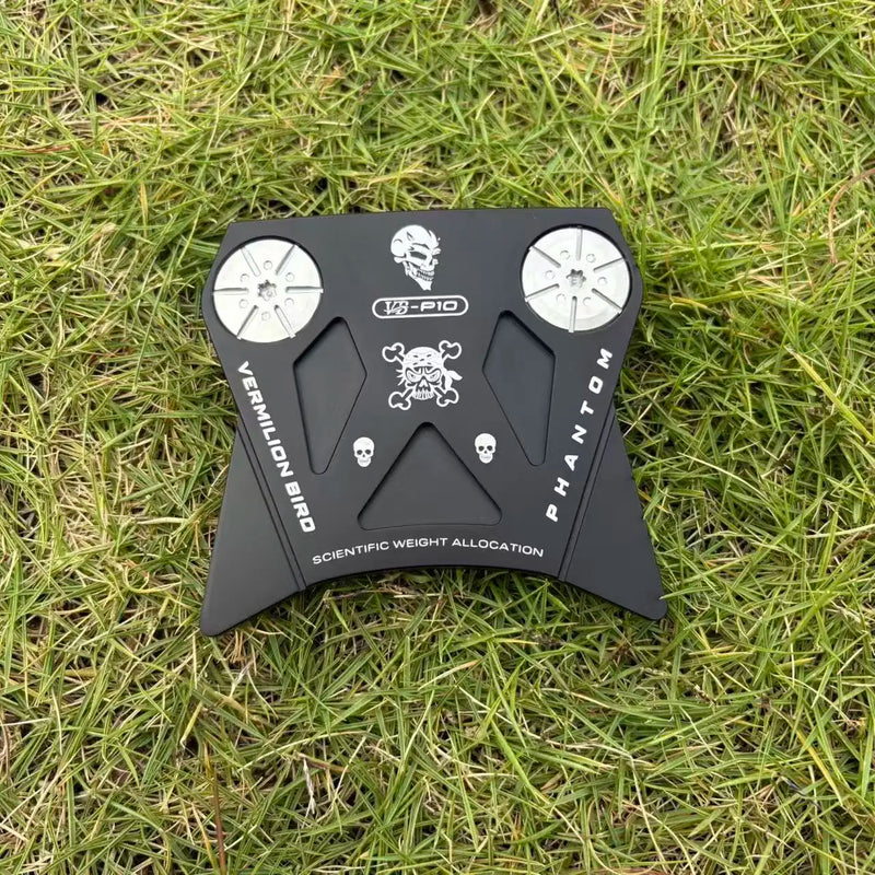 Putter maillet en aluminium – tête noire vue de dessus
