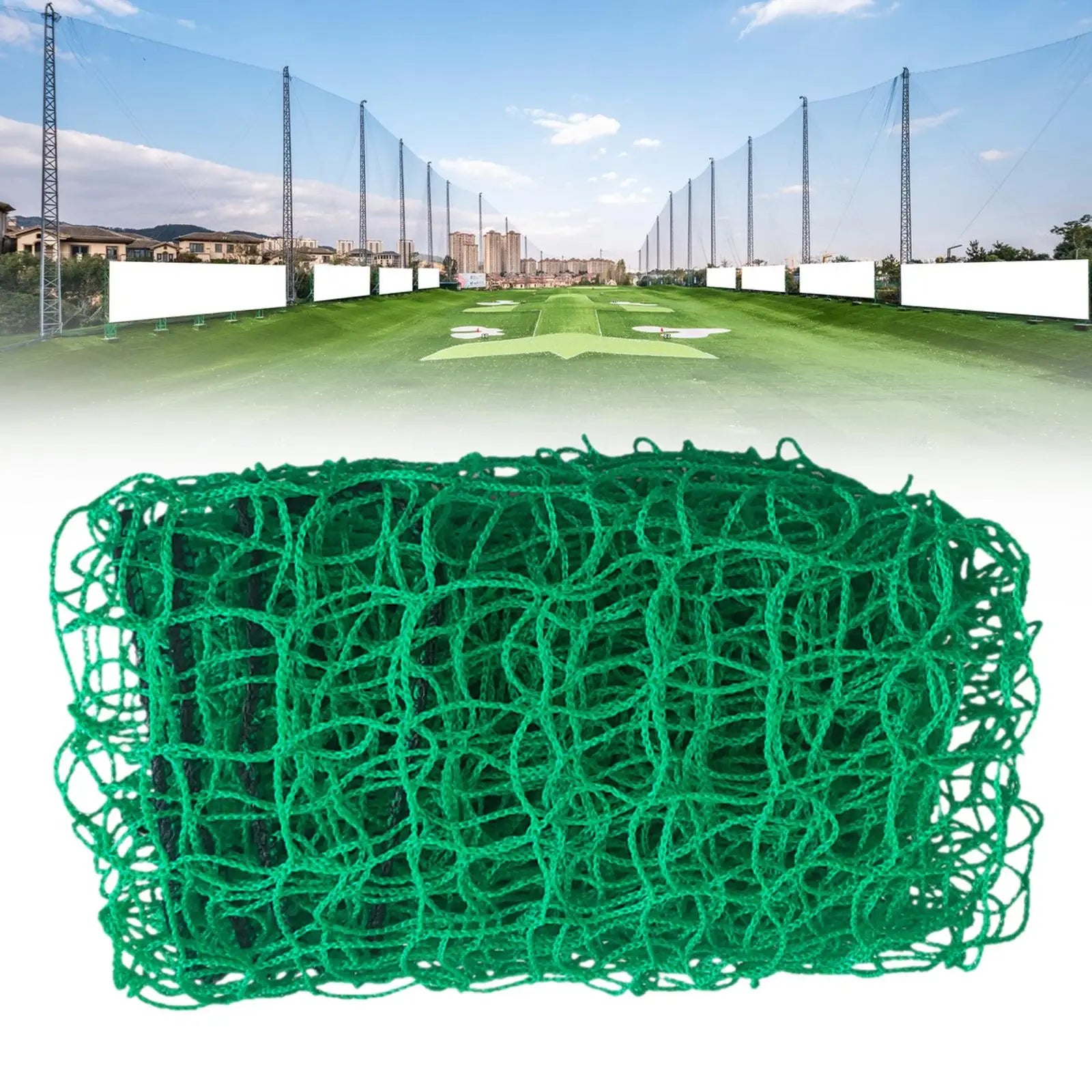 Filet de protection golf vert ou noir en polyéthylène, 6 dimensions