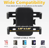 Support de téléphone pour voiturette de golf – largeur réglable de 5,8 à 9,3 cm pour la plupart des smartphones