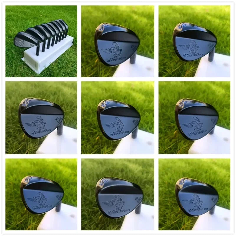 Tête de wedge de golf forgée – planche des huit lofts en finition noire