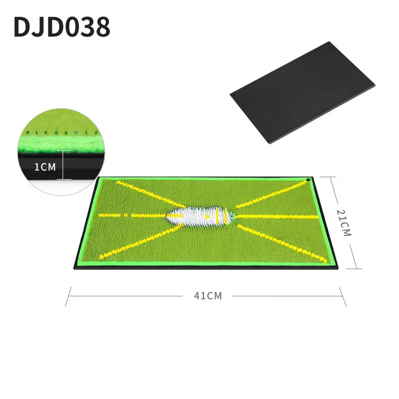 Tapis de frappe golf à paillettes 41 x 21 cm – vue du petit modèle avec sa cote