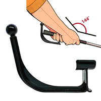 Correcteur de swing golf 144° – vue d'ensemble de la pièce noire avec sa boule de repère
