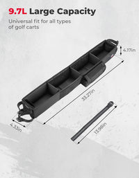 Panier de rangement avant pliable – schéma des dimensions et du volume de 9,7 L