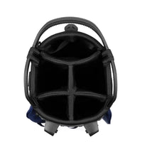 Sac de golf trépied léger – vue du dessus des compartiments à clubs