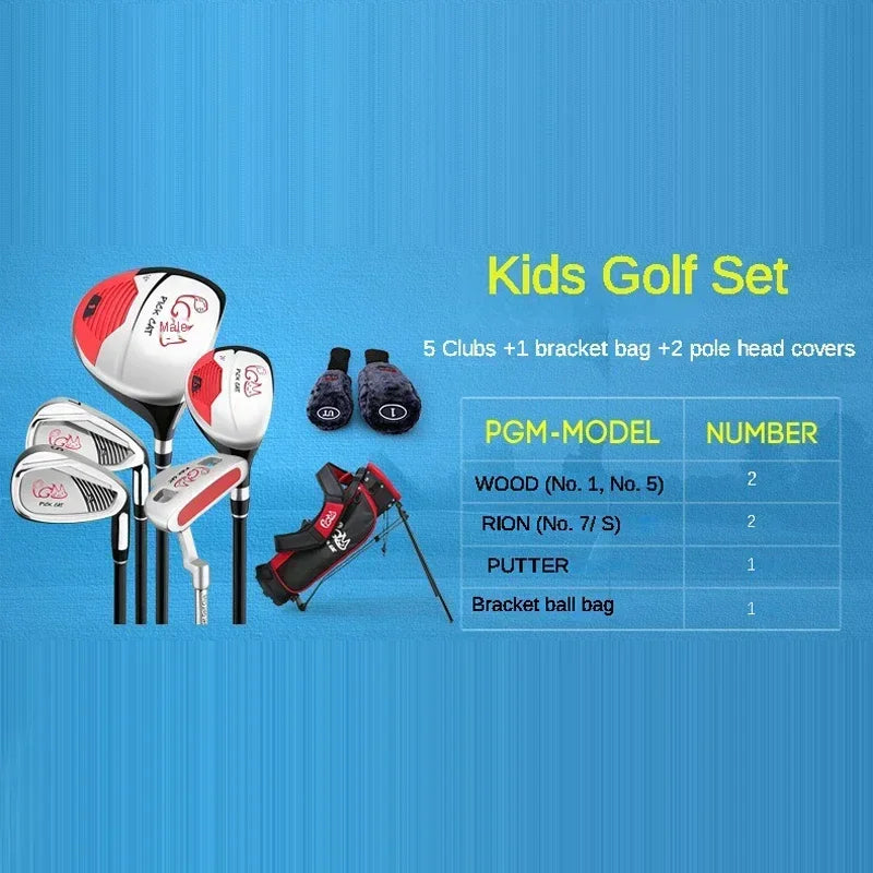Set de golf enfant 5 clubs – composition : 5 clubs, sac et 2 housses
