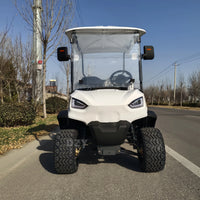 Voiturette de golf électrique de luxe – version blanche vue de face
