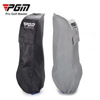 Housse de pluie pour sac de golf – housses noire et grise enfilées sur un sac, avec leur bas élastique