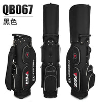 Sac de golf chariot – modèle noir multi-poches, vues de face, de dos et de côté